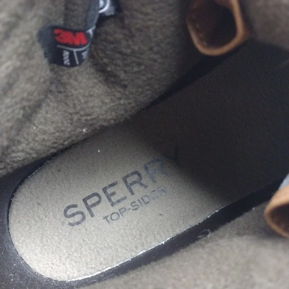 Sperry Top-Siders Avenue Olive Green Wool Blend Rubber Upper Lace Up Duck Boot